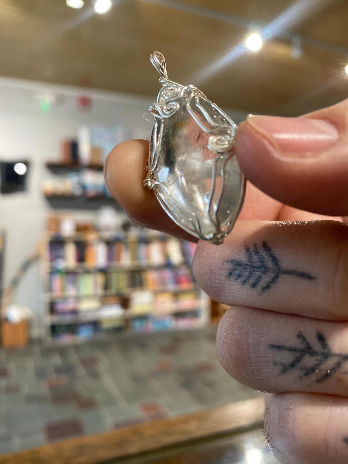 Blue Tara Quartz Sterling Silver Pendant