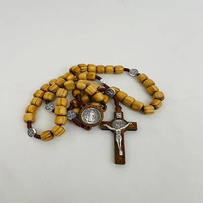 St Benedict Wooden Rosary