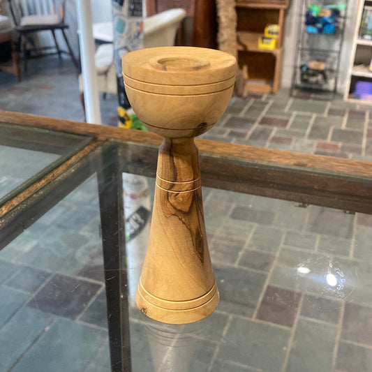 Olive Wood Candle Holder