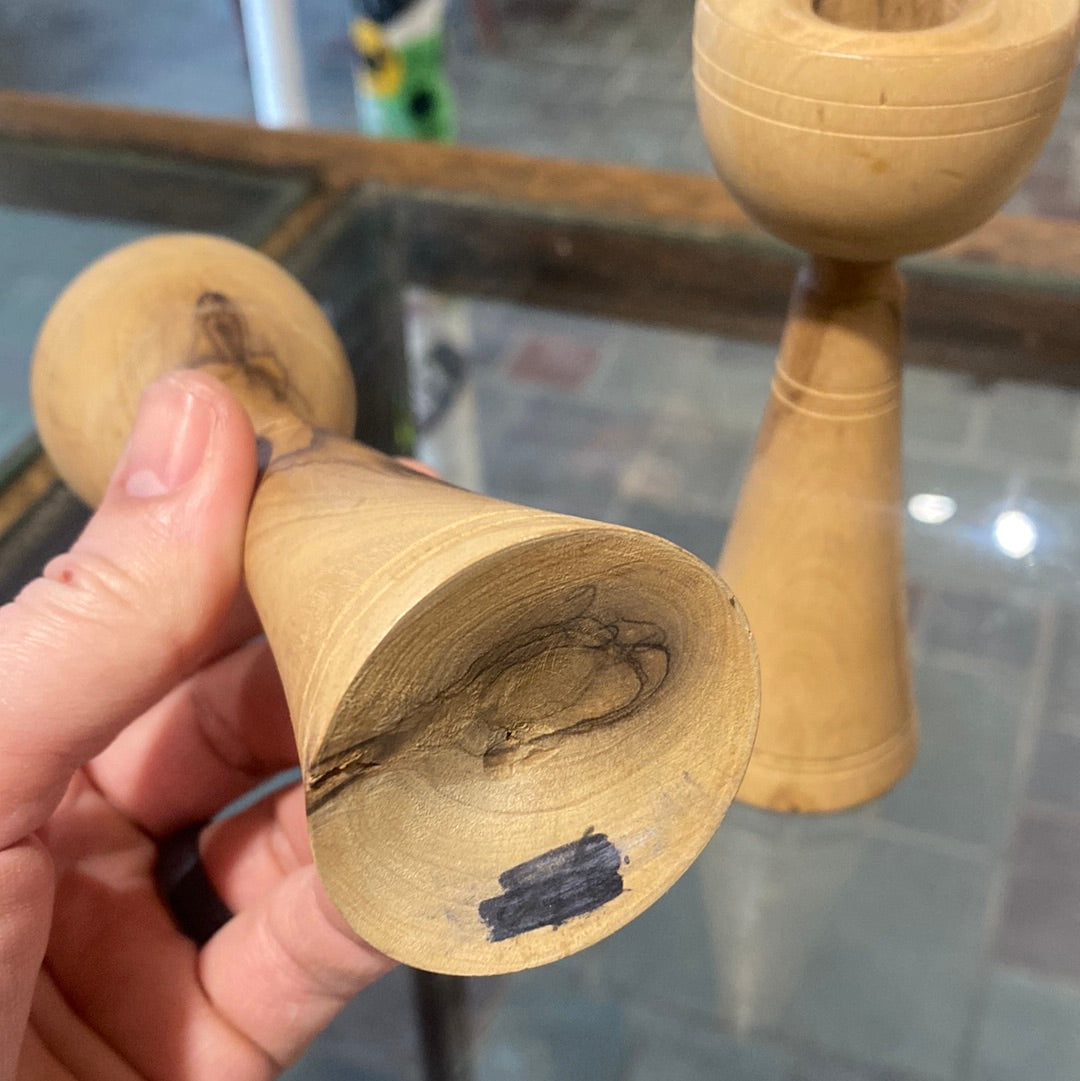 Olive Wood Candle Holder