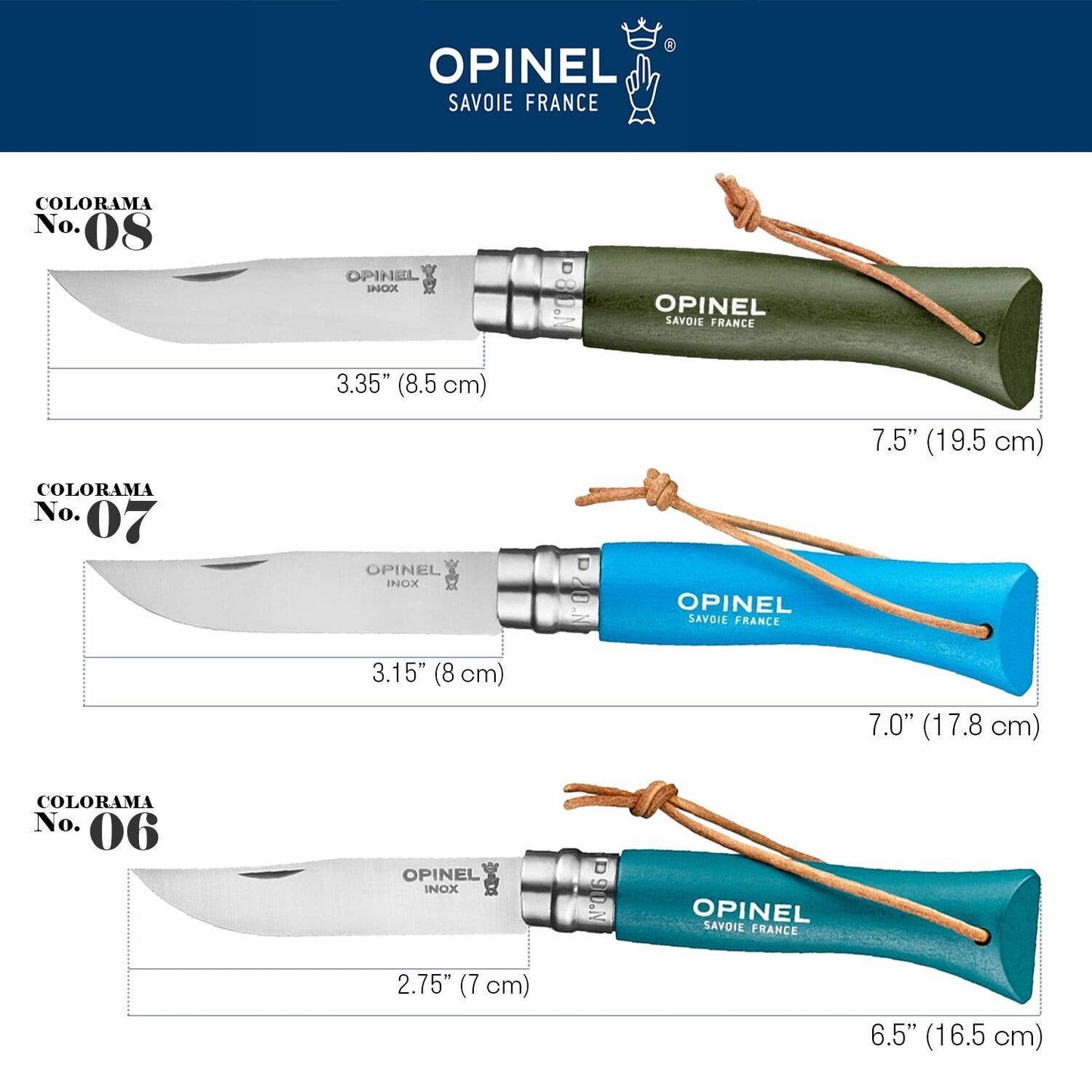 Opinel No.06 Stainless Folding Knives