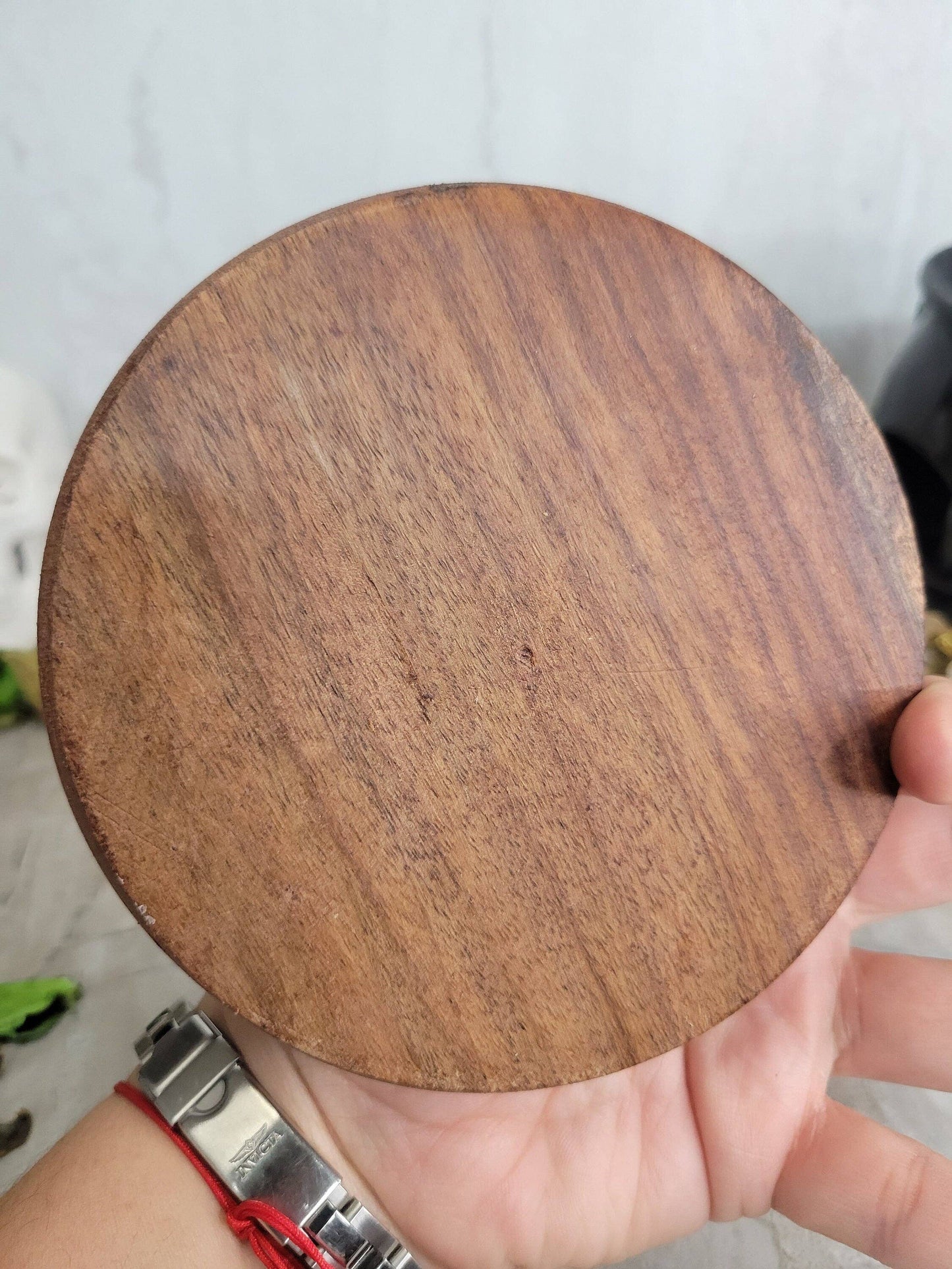 Engraved wood Stick Incense Burner