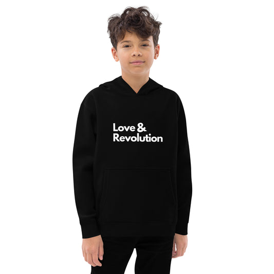Kids Love & Revolution fleece hoodie