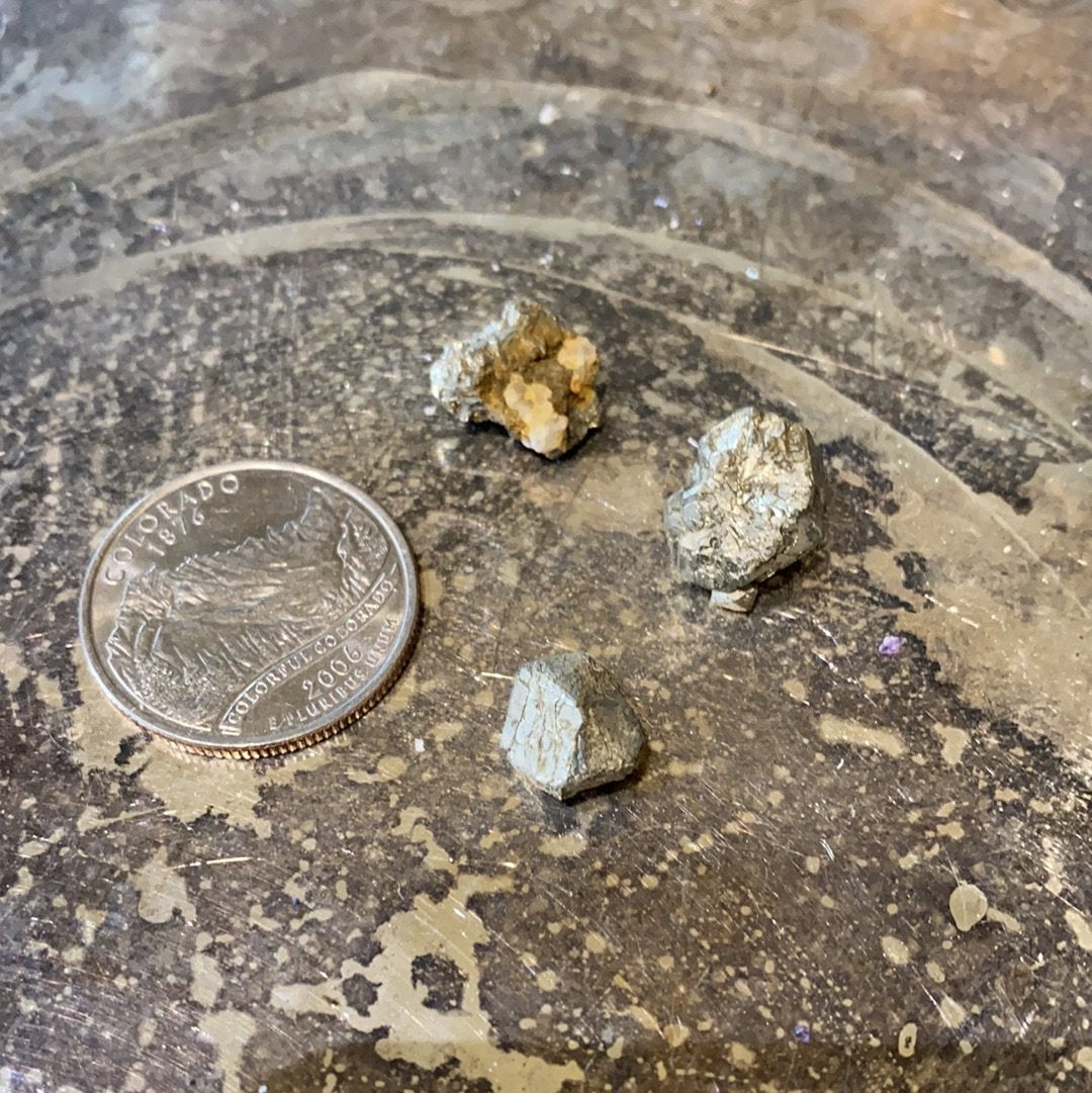 Pyrite with Hexagonal Calcite