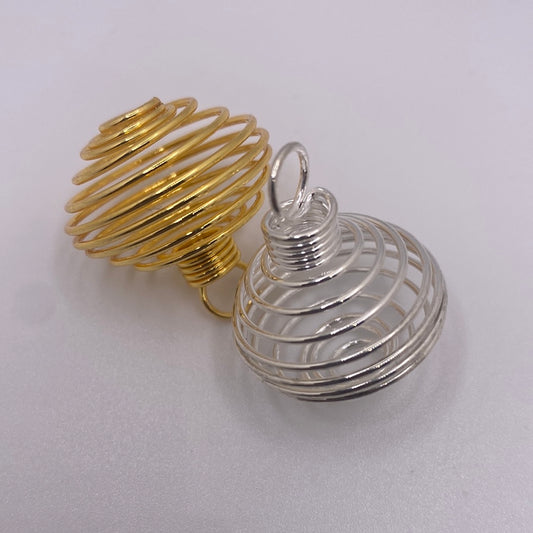 Gold or Silver Plated Cage Pendant