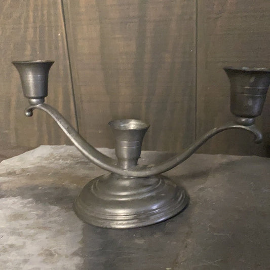 Vintage Pewter Candle Holder