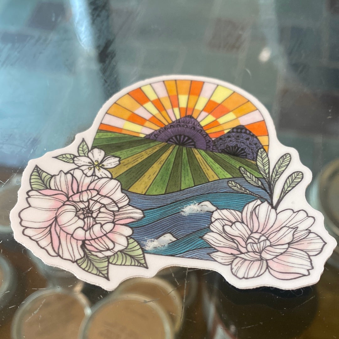 Purple Mountains Sticker