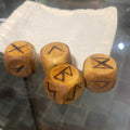 Wooden Rune Dice