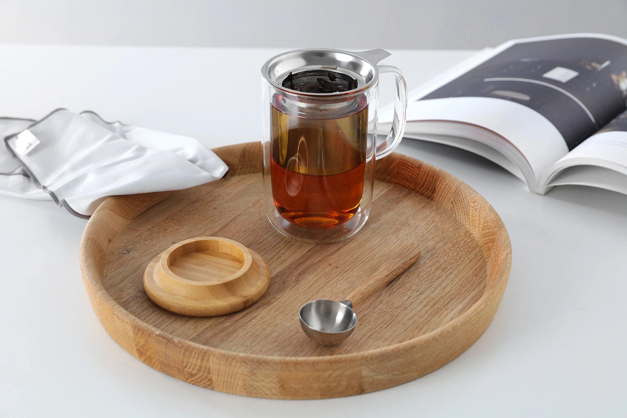 Minima™ Balance Double-Walled Glass Mug w/ Infuser
