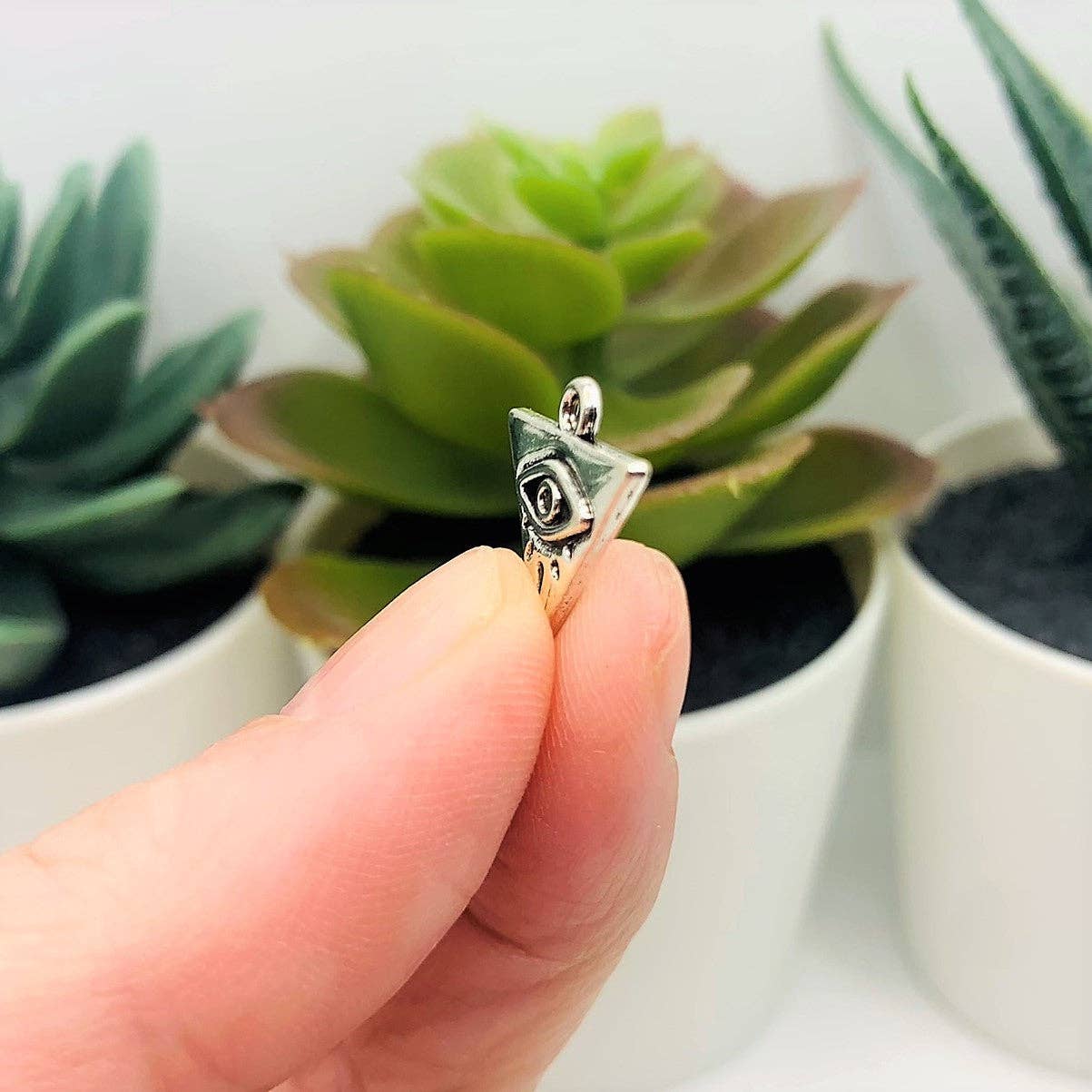 Triangle Evil Eye Charm