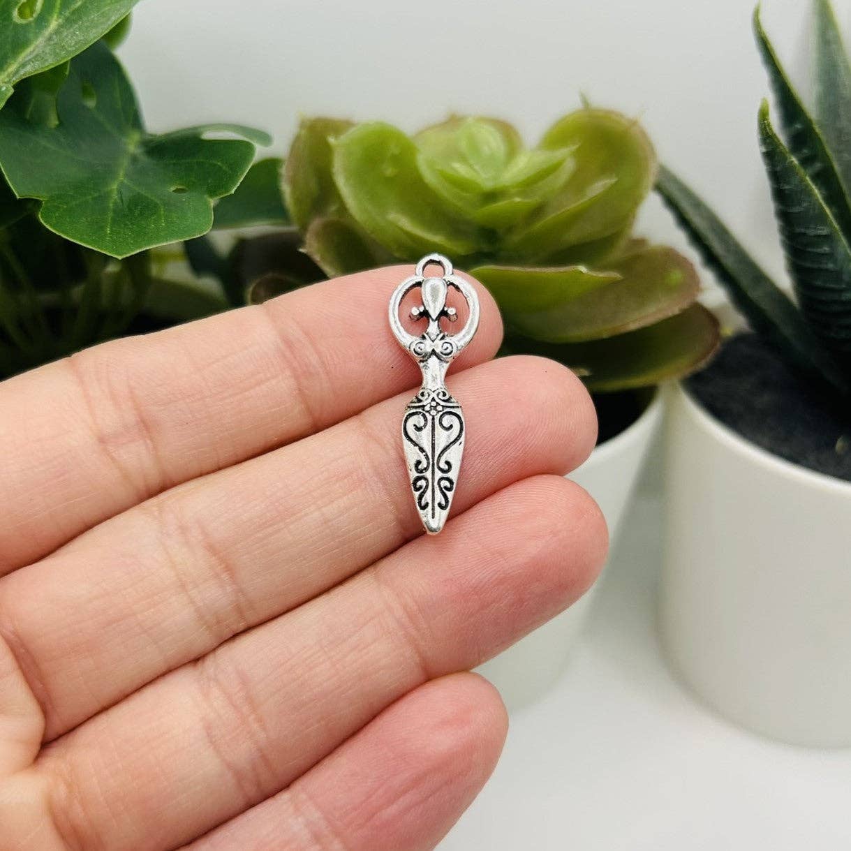 Silver Goddess Charms