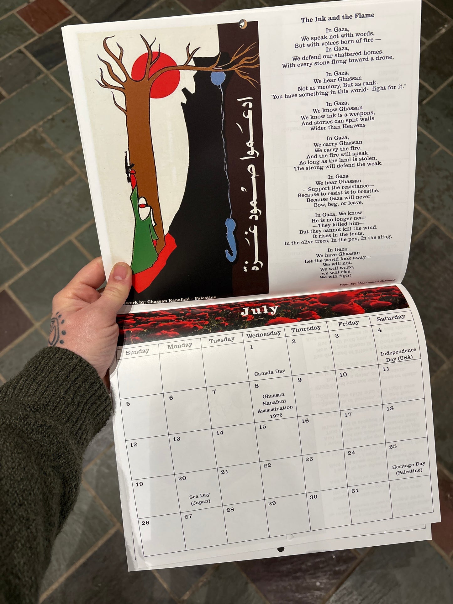 Colors From Palestine Calendar 2026