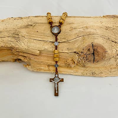 St Benedict Wooden Rosary