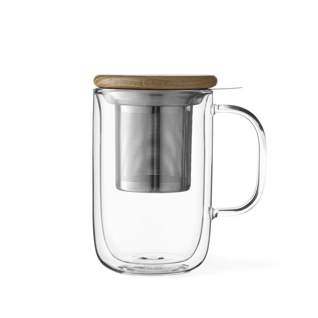 Minima™ Balance Double-Walled Glass Mug w/ Infuser