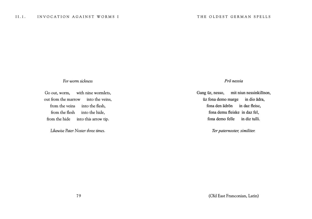 The Oldest German Spells by Alexander Sager