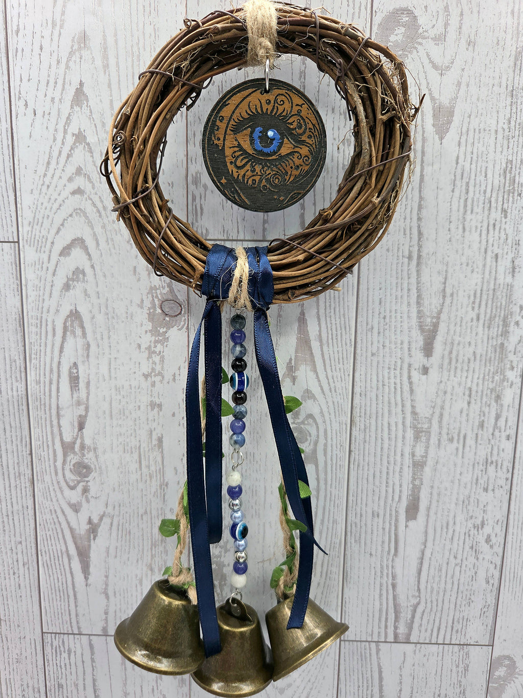 Blue Evil Eye Witch's Bells