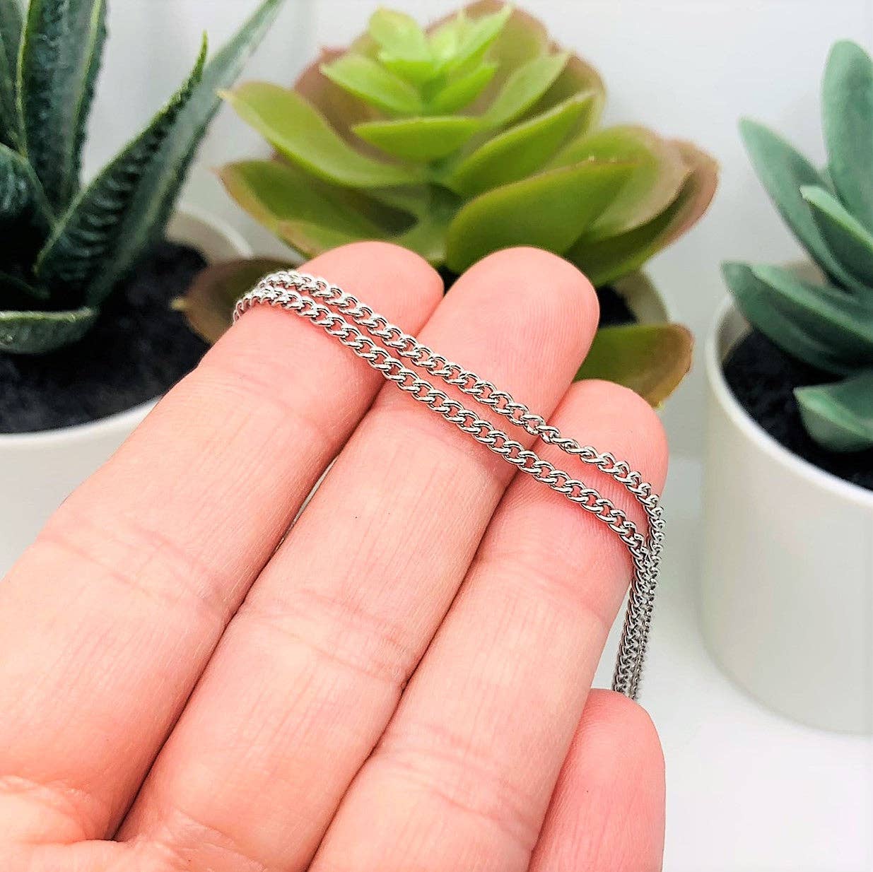 19.7" Stainless Steel Pre-Made Necklace Chains