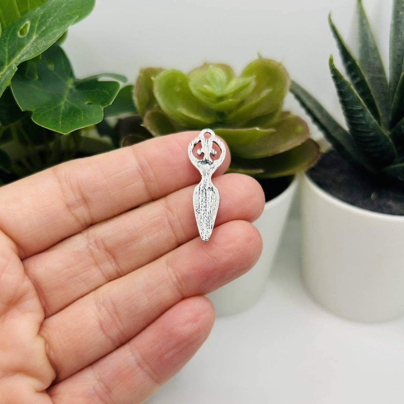 Silver Goddess Charms