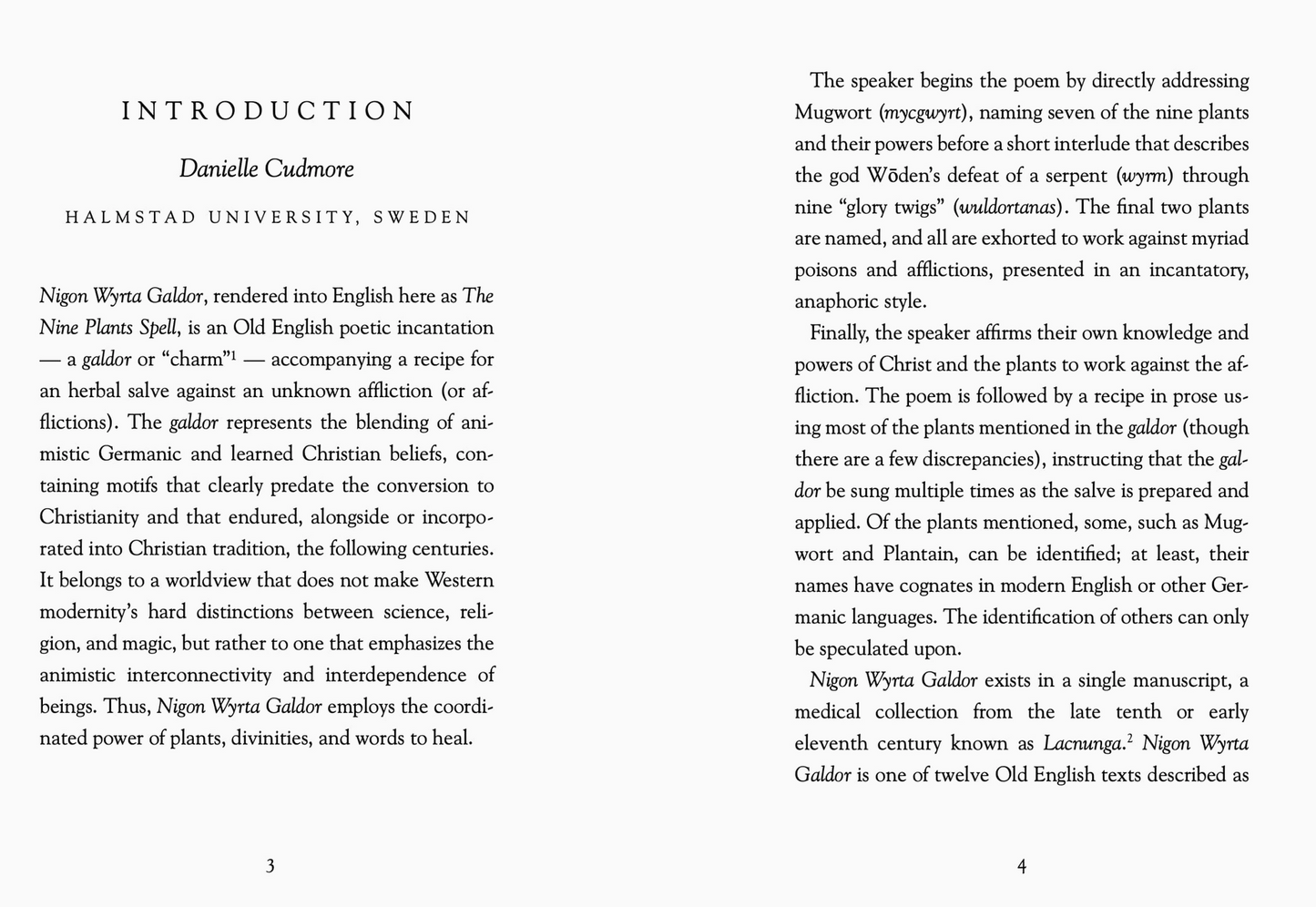 Nine Plants Spell "Nigon Wyrta Galdor"