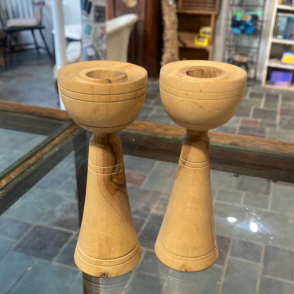 Olive Wood Candle Holder