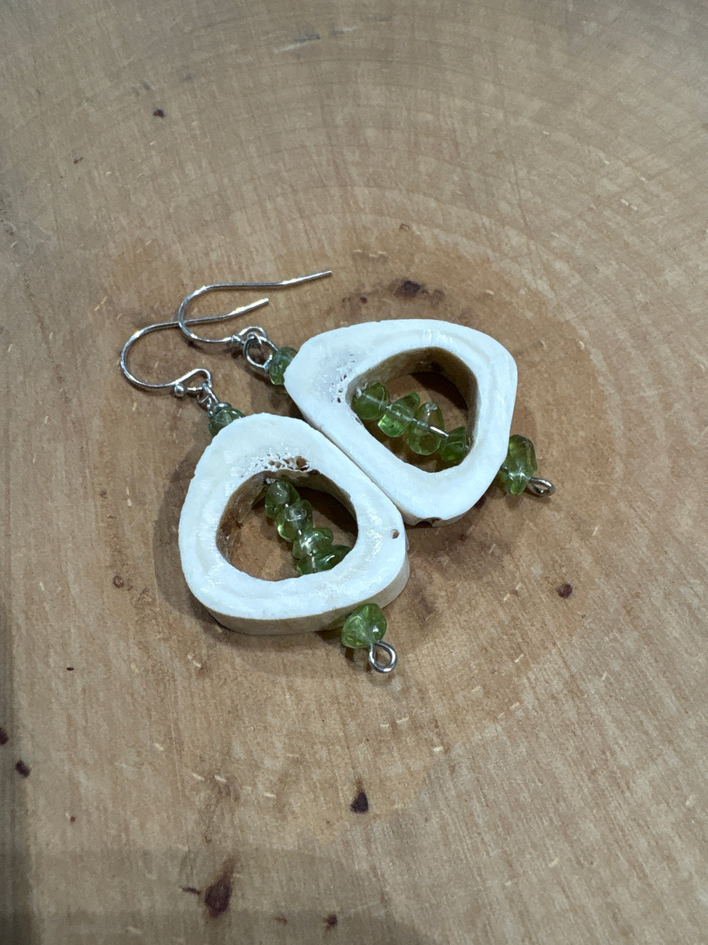 Bone and Stone Earrings