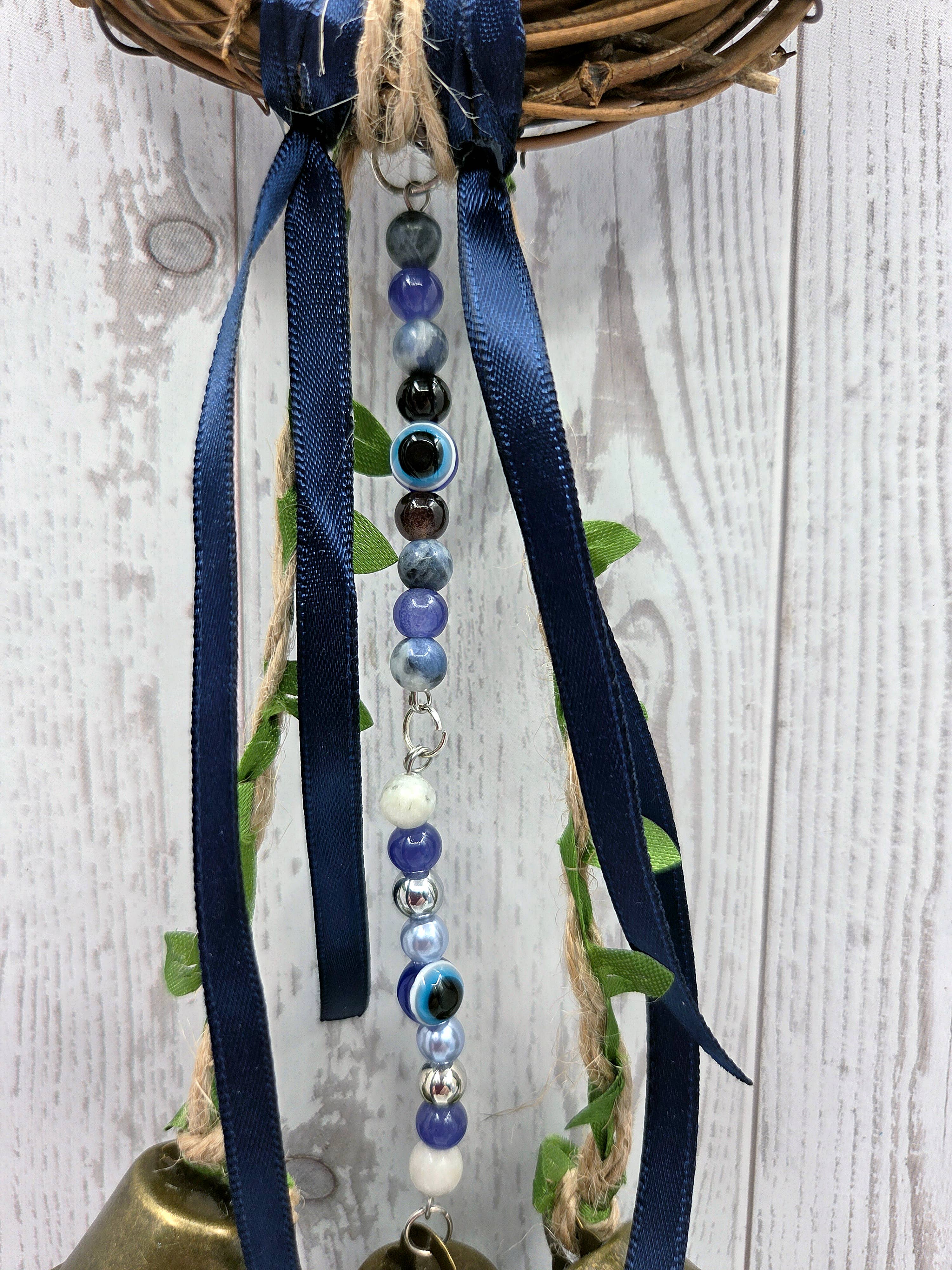 Blue Evil Eye Witch's Bells