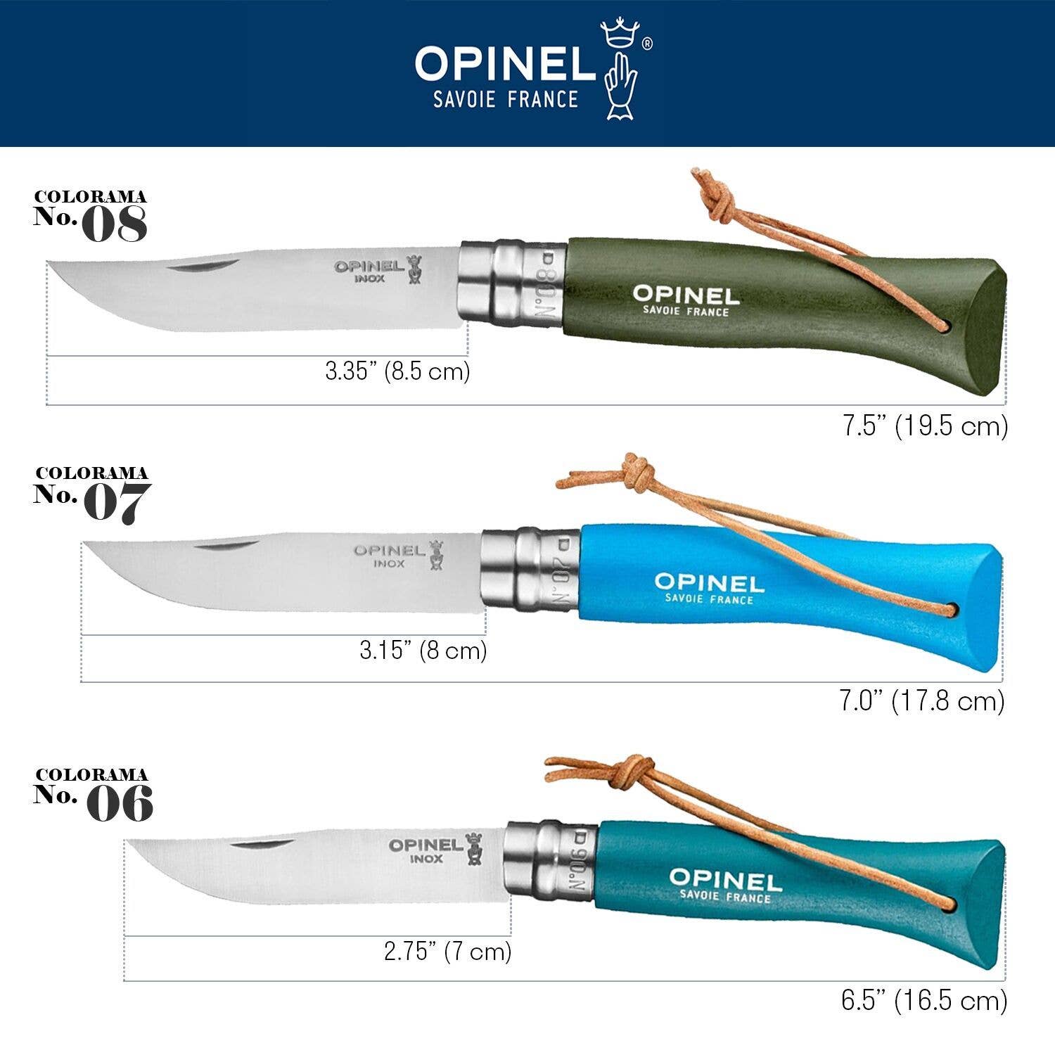 Opinel No.06 Stainless Folding Knives