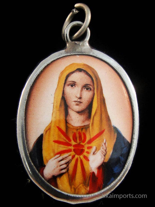 Mary Enamel Pendant Necklace