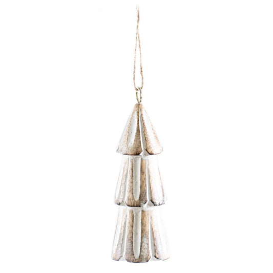 Mango Wood Carved Tree Ornament