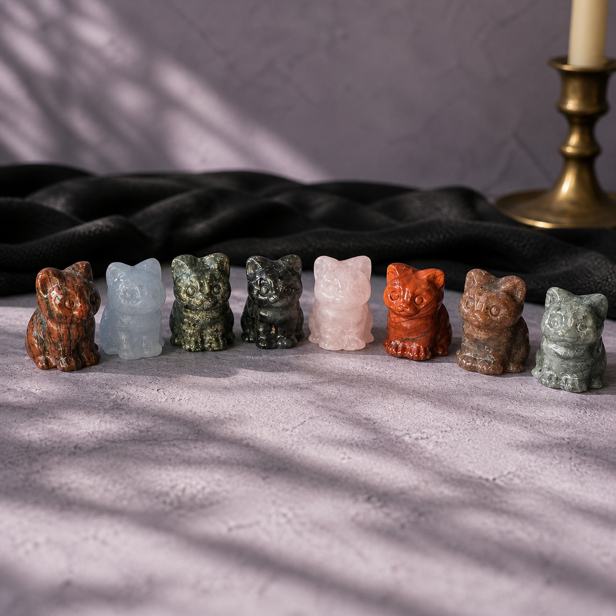 Mini Crystal Cat Carving