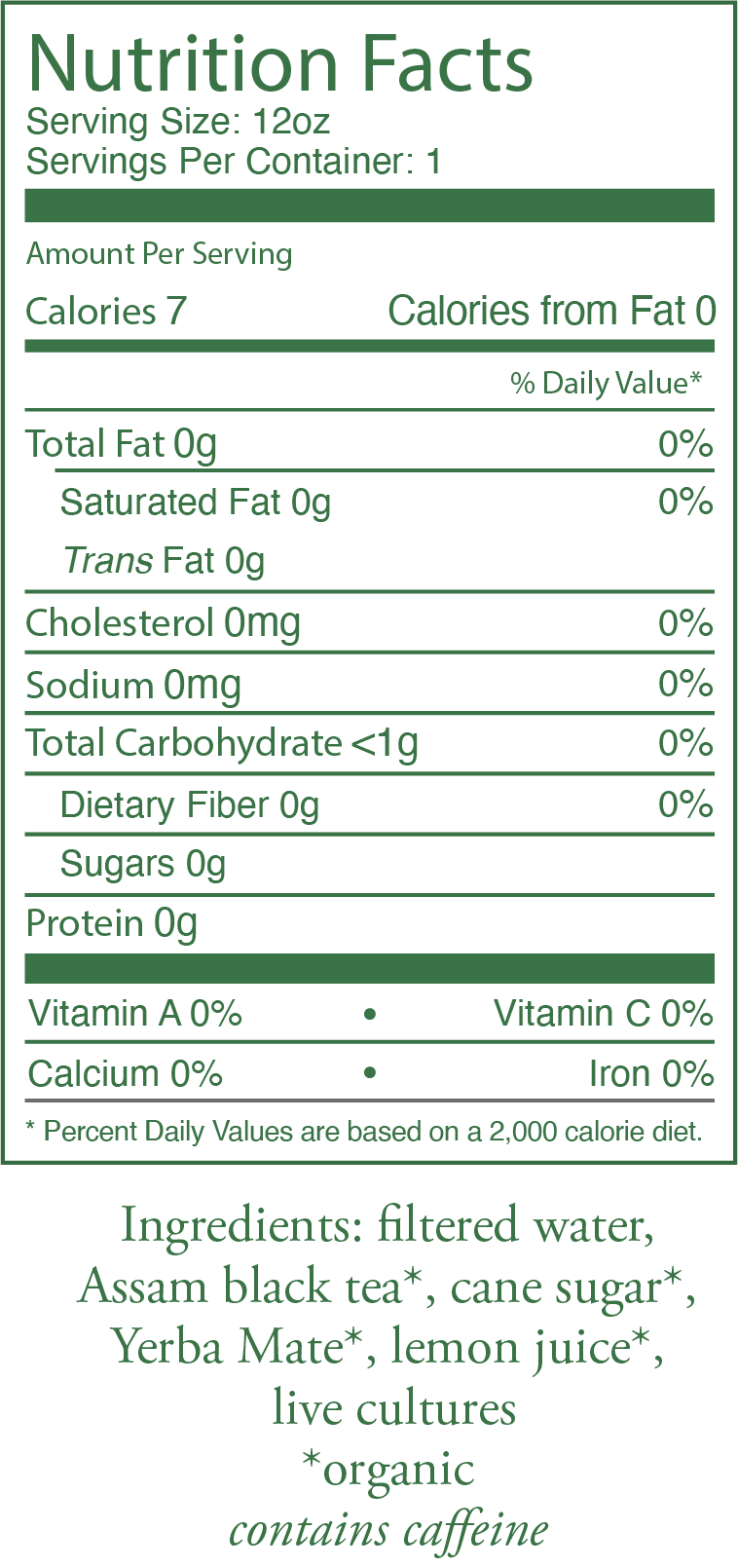 Yerba Mate Kombucha - Case of 12