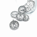 Antique Silver Goddess Pendant Charm with Moon Phases, 20x23mm