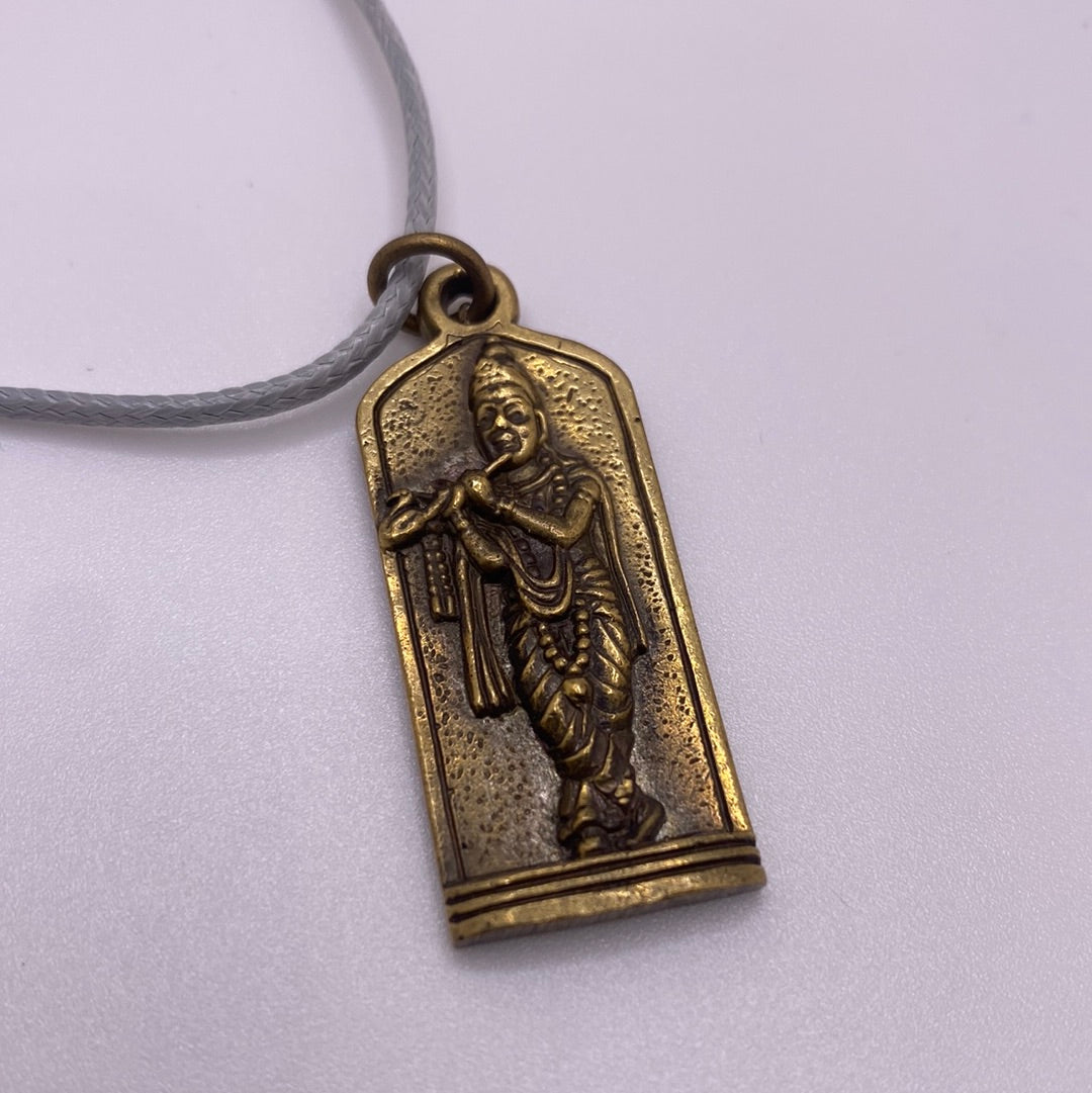 Krishna Brass Deity Pendant