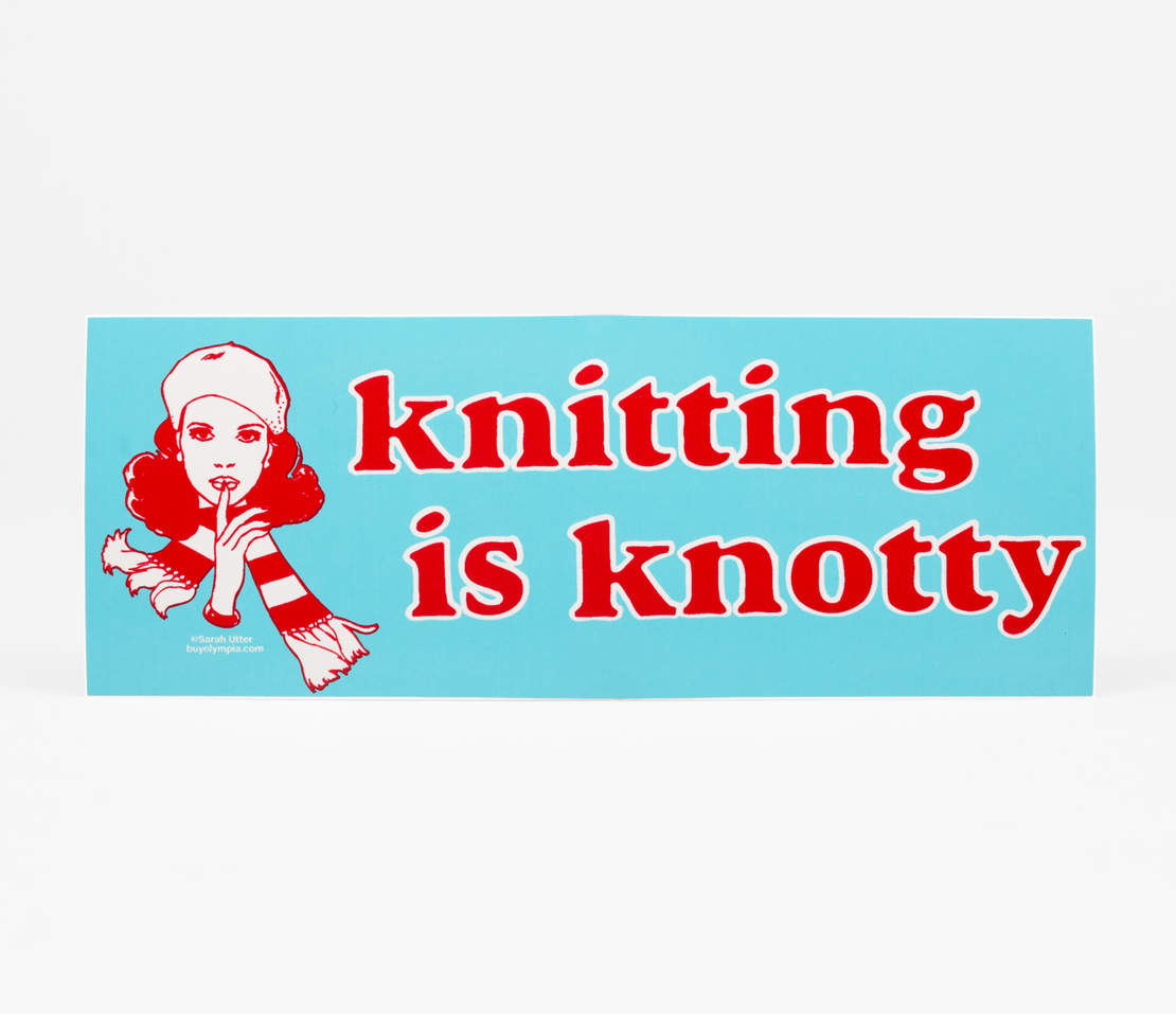 Knitting is Knotty Sticker