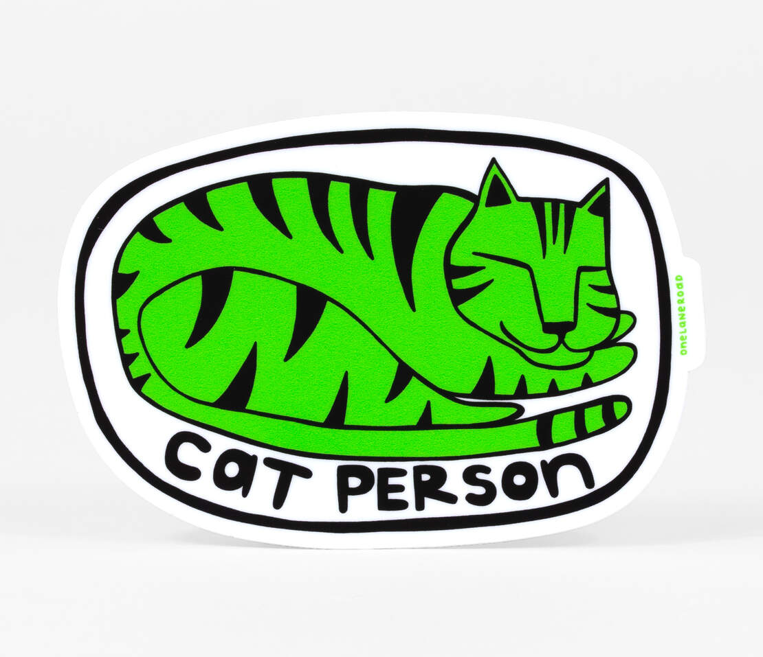 Cat Person Sticker