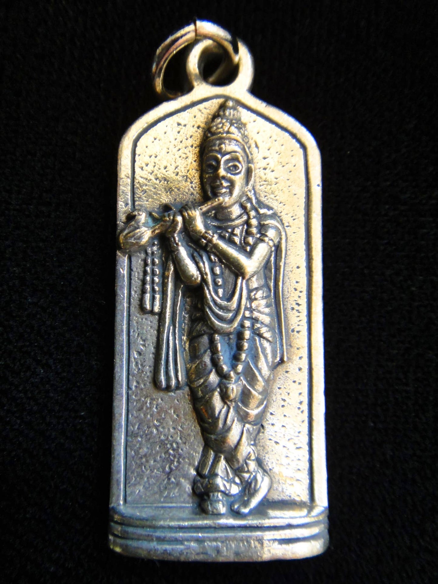 Krishna Brass Deity Pendant