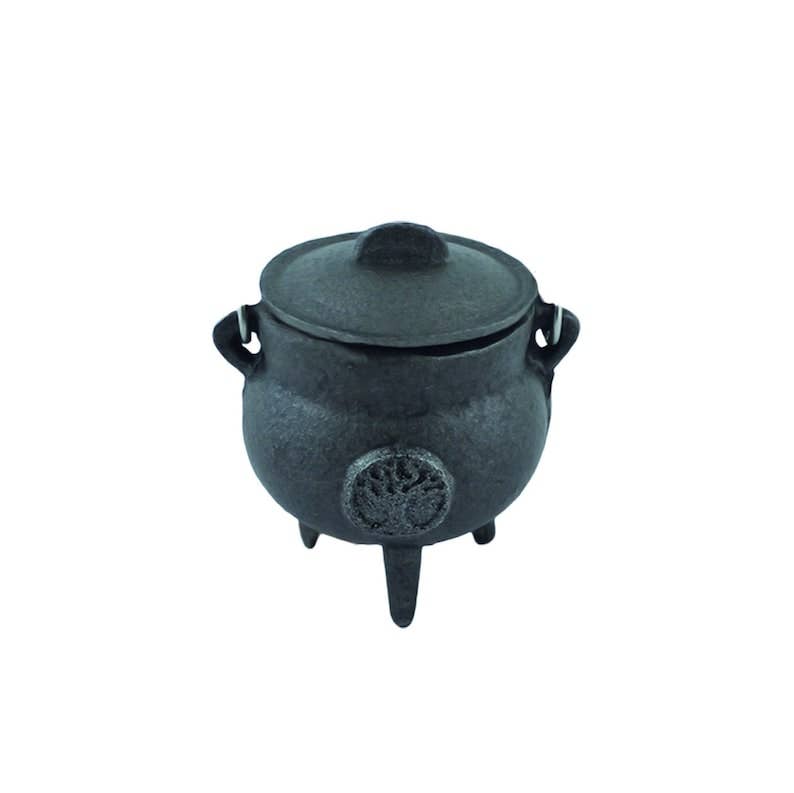 Mini Cast Iron Cauldron 3.5 inch with Lid
