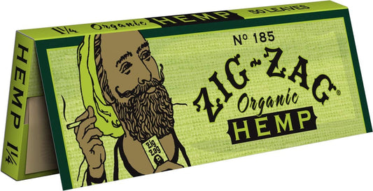 Zig-Zag Rolling Papers Hemp Organic 1 1/4 Size Unbleached Vegan