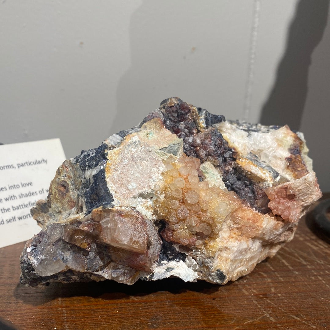 Quartz Druzy with Fluorite and Chrysocolla