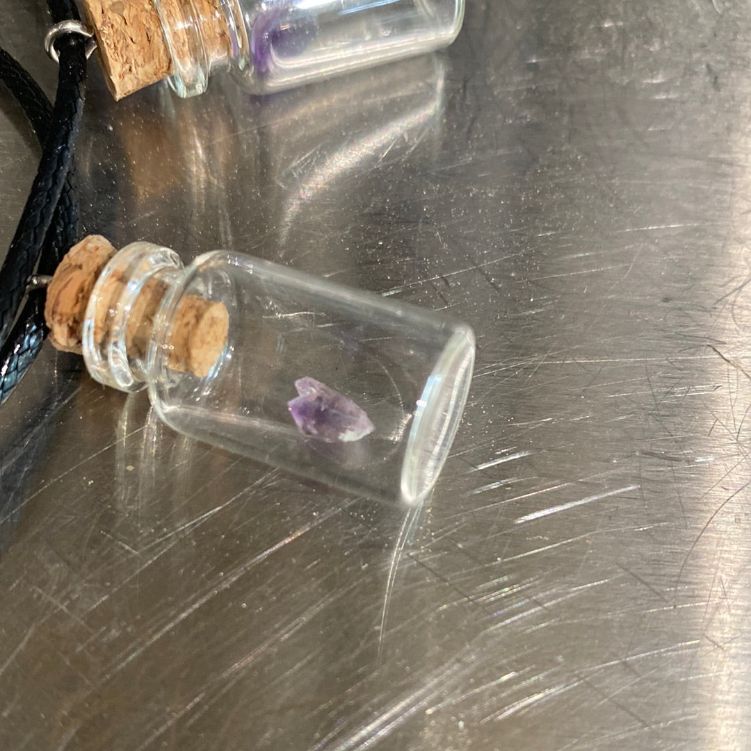Vial Crystal Necklace