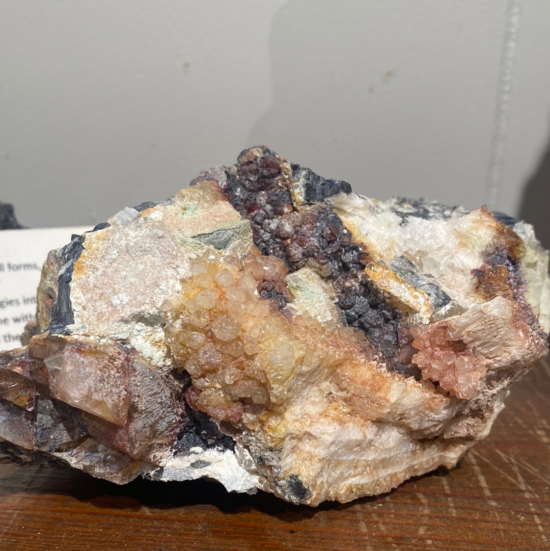Quartz Druzy with Fluorite and Chrysocolla